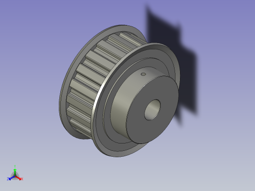 LXYC-BOSSL带凸肩型-同步带轮正等轴测缩略图