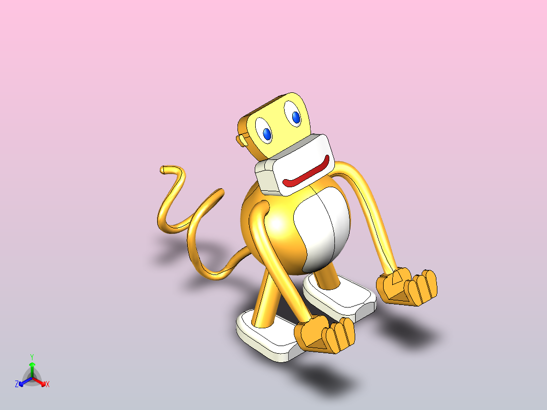 可爱的猴子电话架主视图