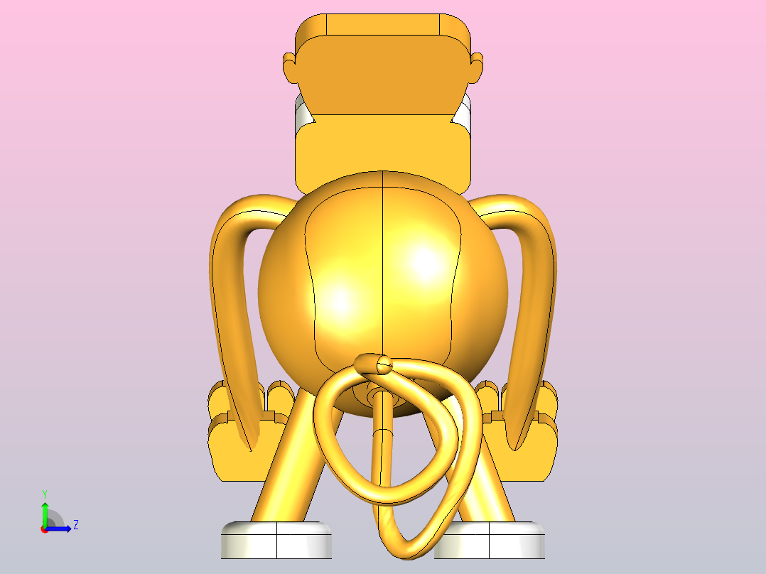 可爱的猴子电话架左视图