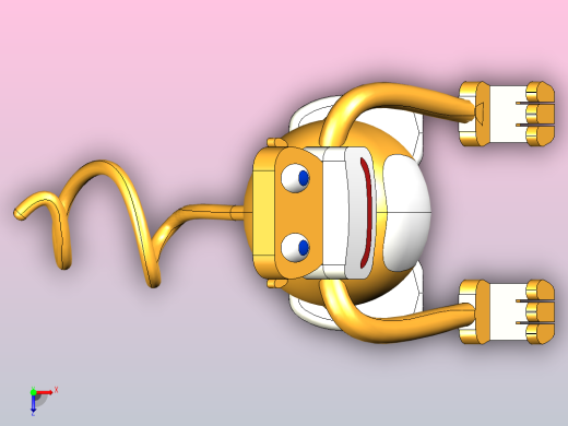 可爱的猴子电话架俯视缩略图