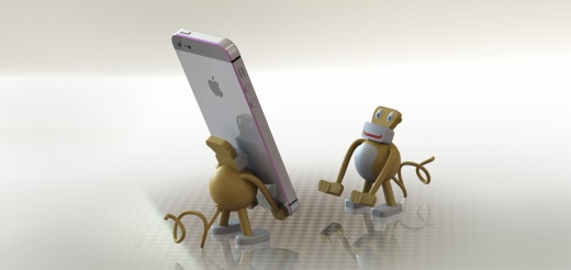 可爱的猴子电话架缩略图