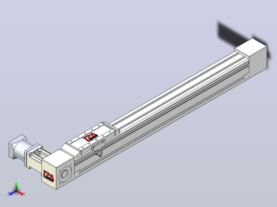 伺服电机集成皮带传动直线执行器TPA-OCB-60-140-L550-DL-J60-N3主视图