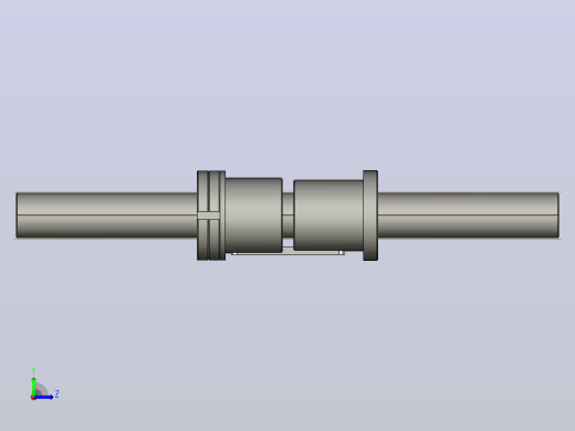FFZL5012-4滚珠丝杆3D模型左视缩略图