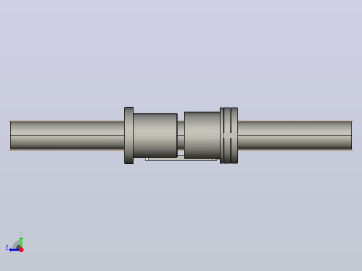 FFZL5012-4滚珠丝杆3D模型右视缩略图