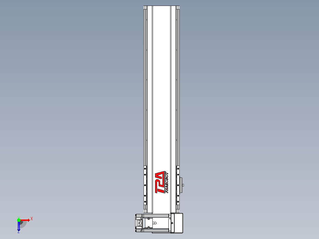皮带直线轴半封闭可选导轨TPA-HNB-120D-110-L450-RU-Y-P40-N3俯视图