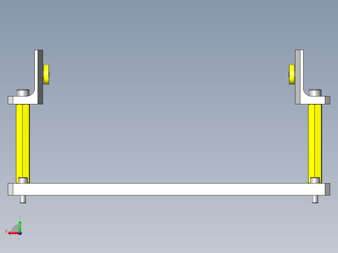 两级滑动组件后视图