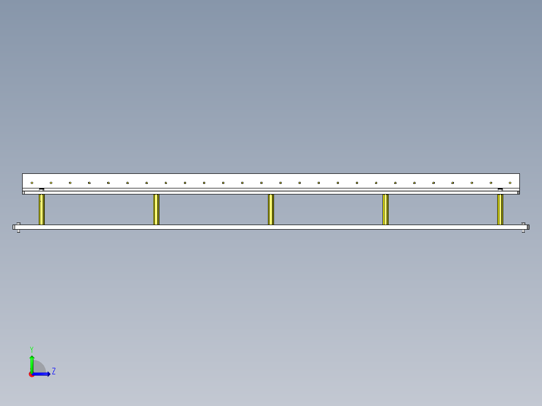 两级滑动组件左视图