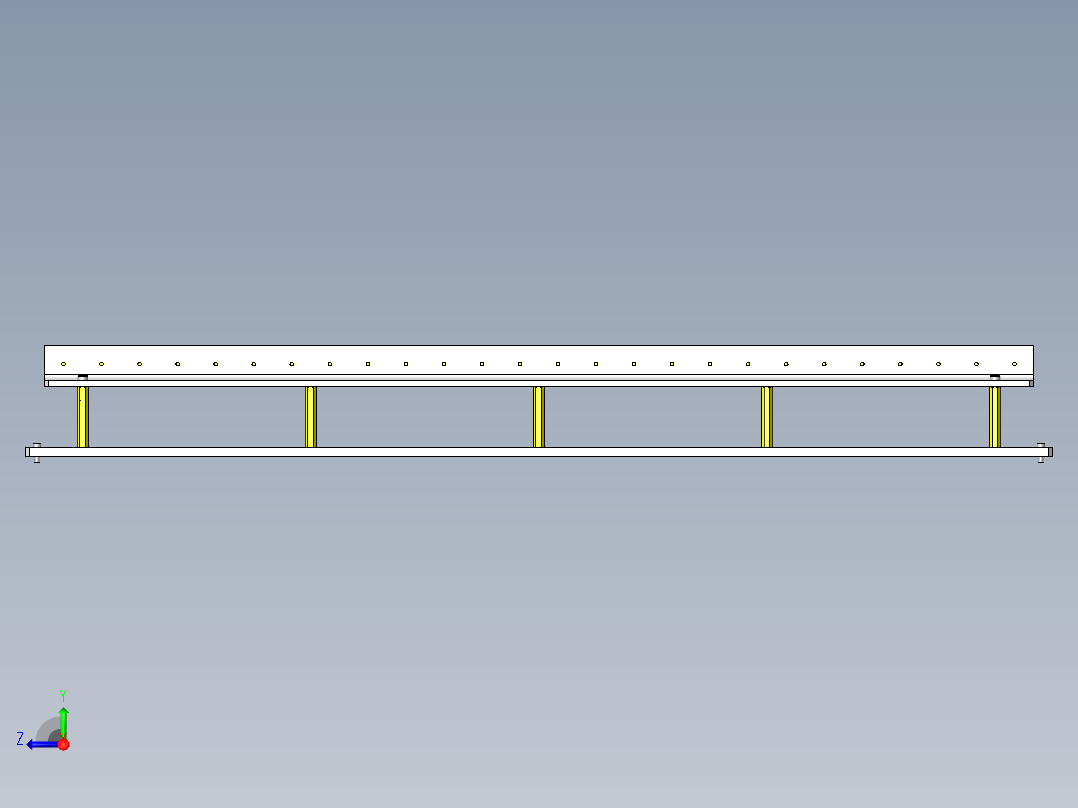 两级滑动组件右视图