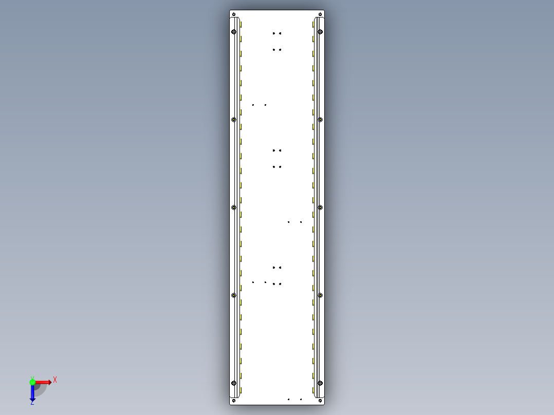 两级滑动组件俯视图