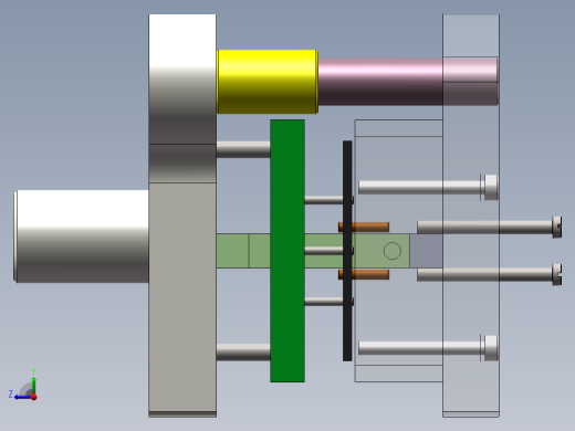 Z型零件冲压弯曲模具设计含CAD图纸SolidWorks150右视缩略图
