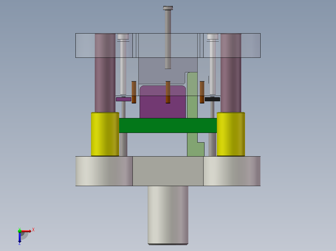 Z型零件冲压弯曲模具设计含CAD图纸SolidWorks150俯视图