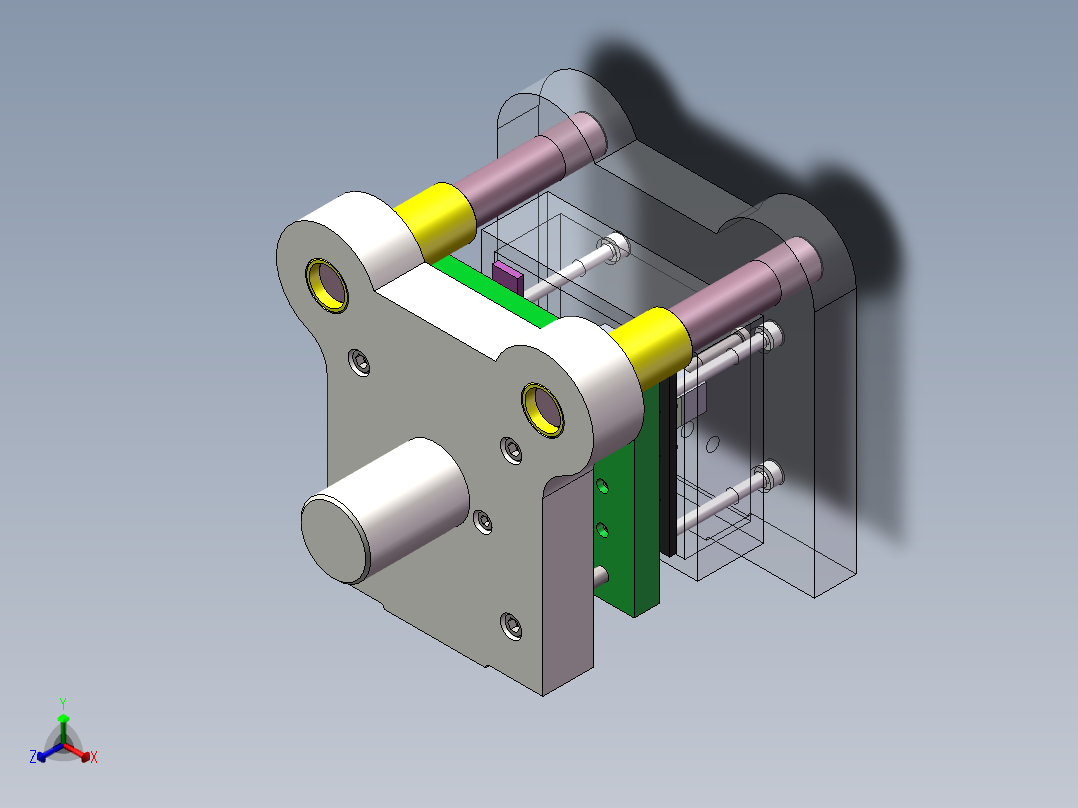Z型零件冲压弯曲模具设计含CAD图纸SolidWorks150正等轴测图