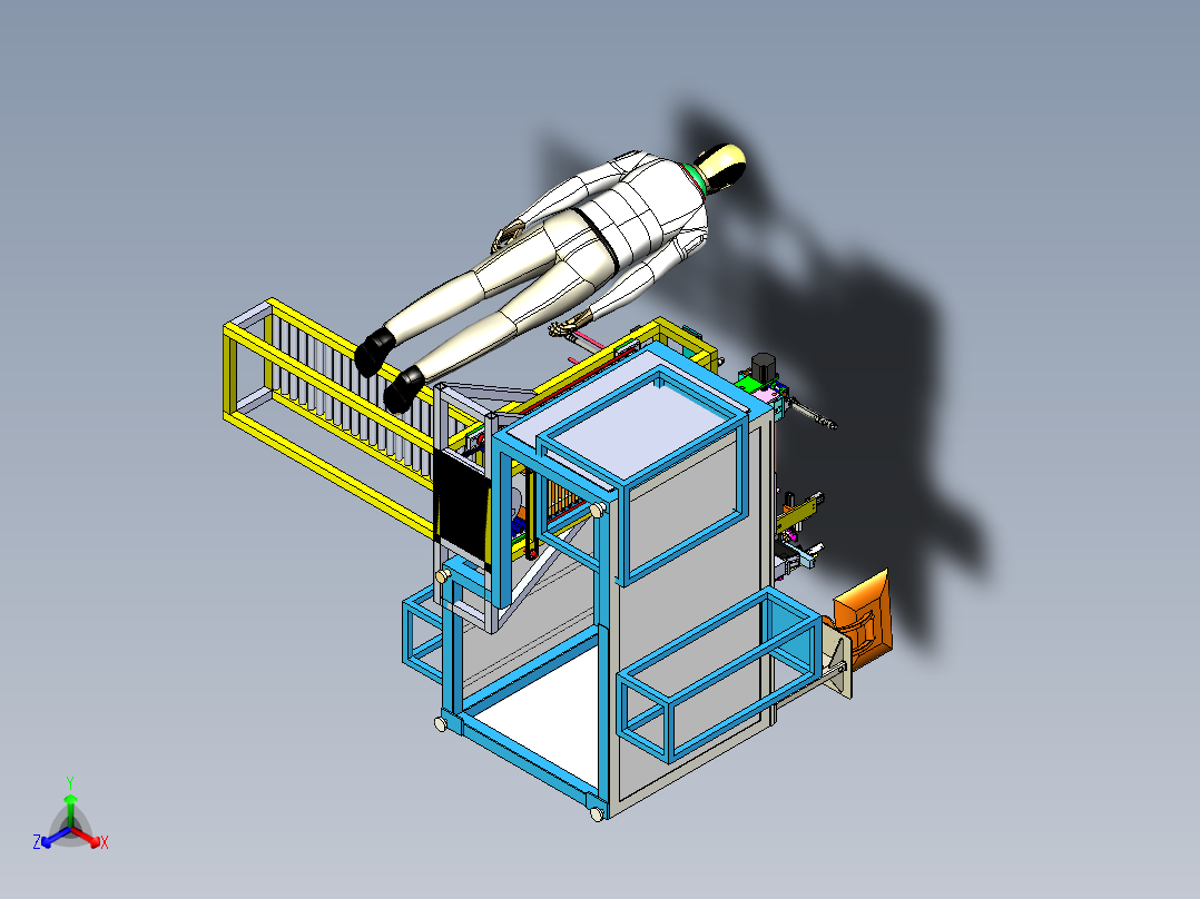 全自动按钮装配机3D模型正等轴测图