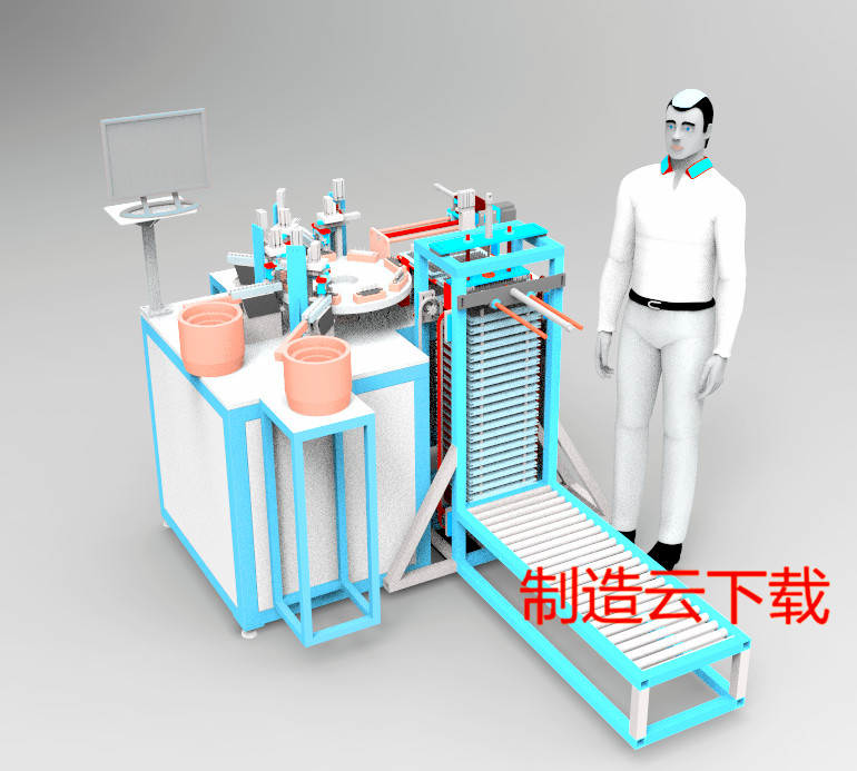 全自动按钮装配机3D模型