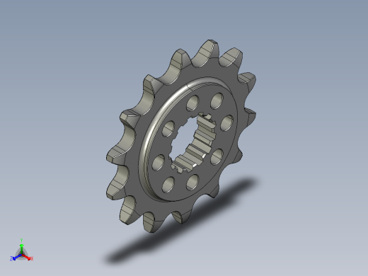 摩托车前链轮3D模型