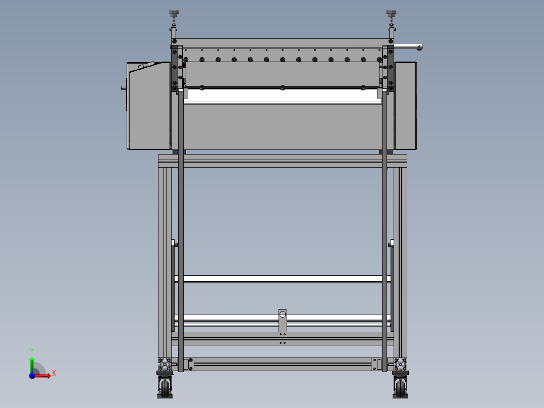 自动裁切机 3D图纸前视图