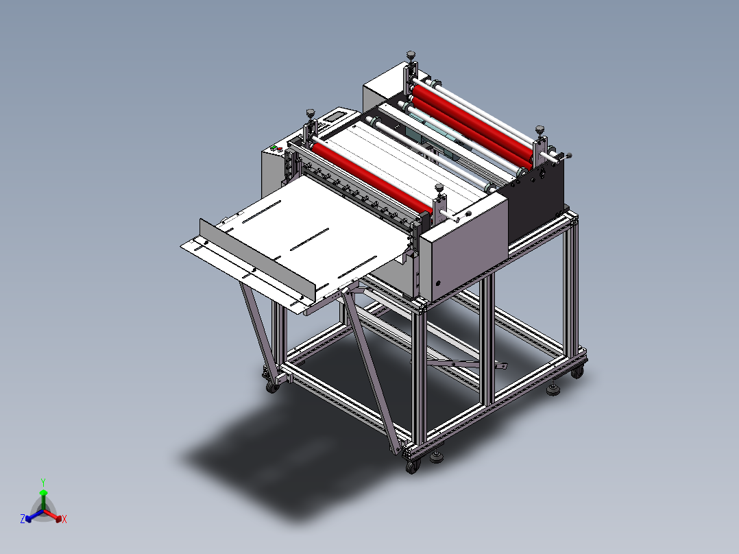 自动裁切机 3D图纸正等轴测图