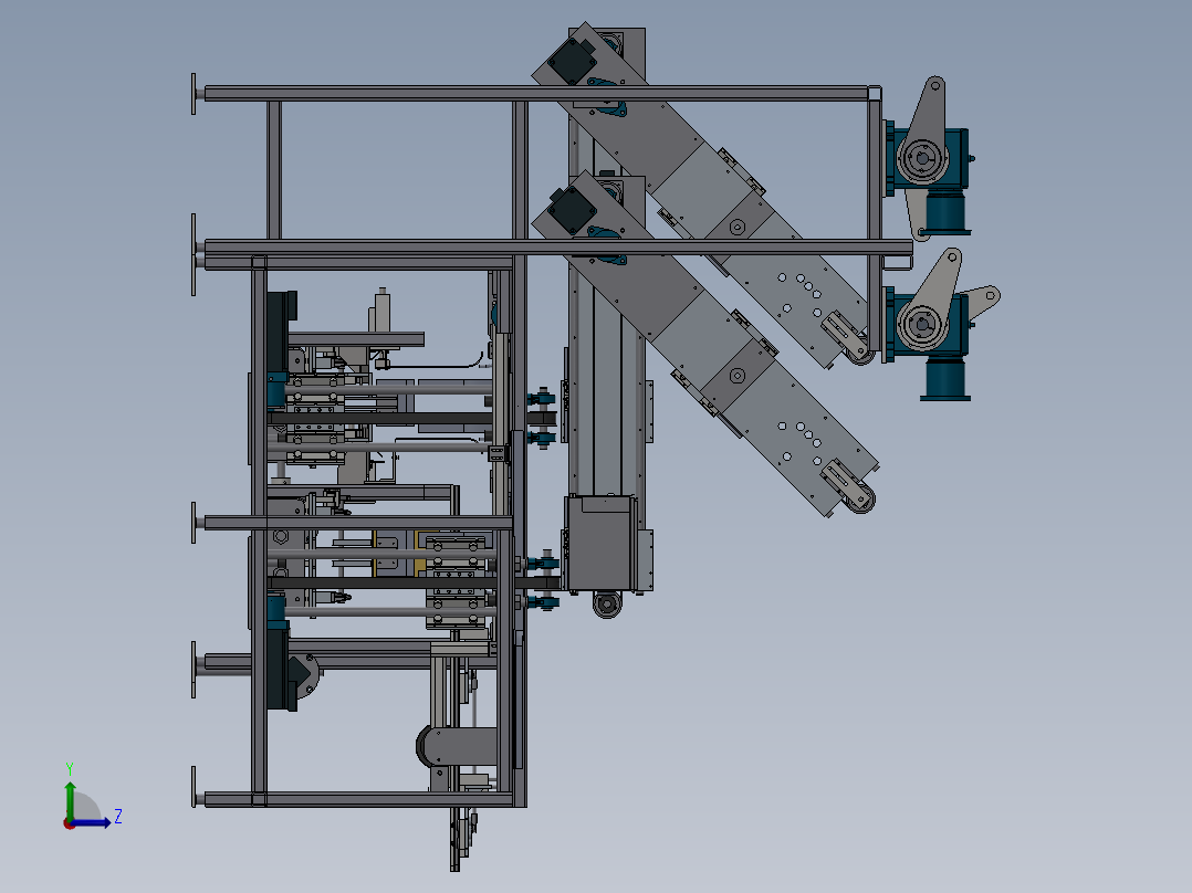 折叠和包装机左视图