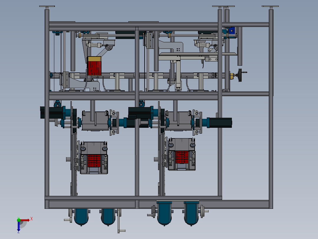折叠和包装机俯视图
