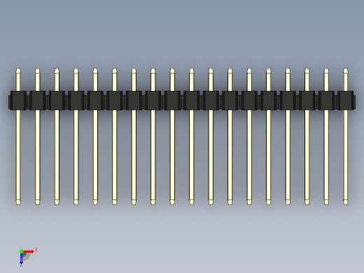 彩色公头100mil（2.54mm）系列-DS1021_black_2x18p_100mil_Type5_rev1.0俯视缩略图