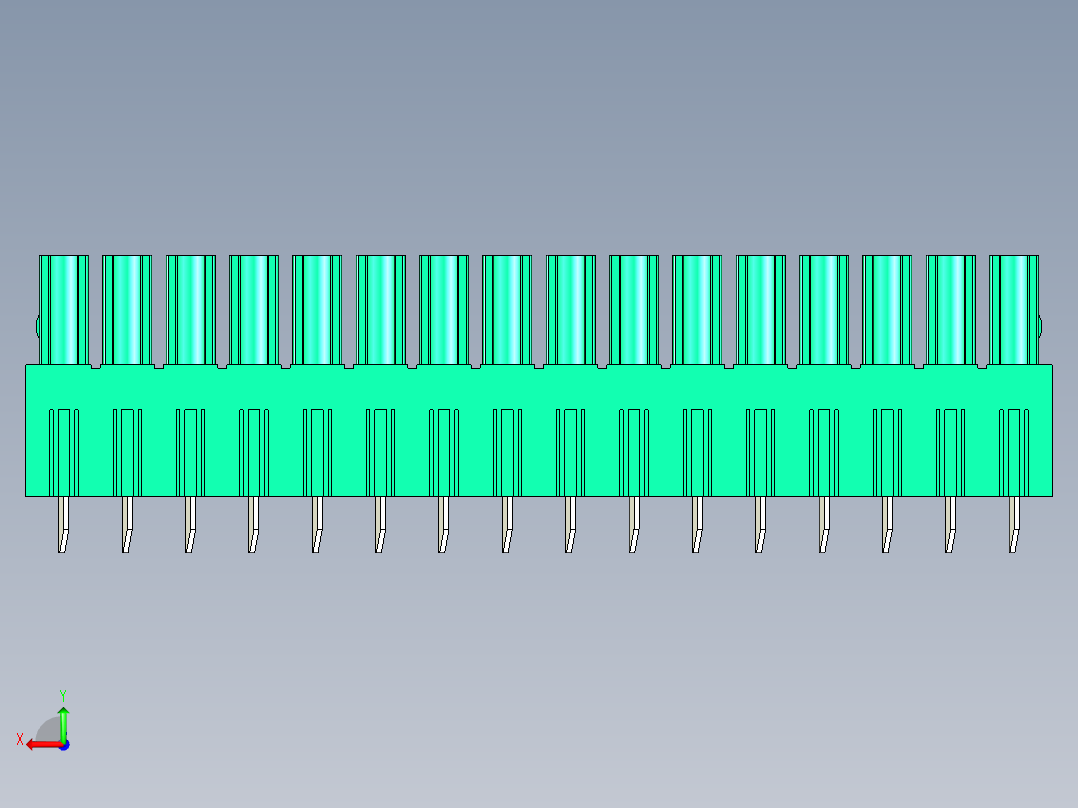 DEGSON 15EDG 系列 3.81mm 插拔式接线端子-15EDGB-3.81-16P-14-00AH后视图