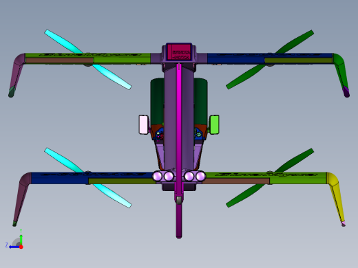 微型载人飞行单人通勤摩托车右视缩略图