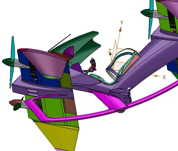微型载人飞行单人通勤摩托车