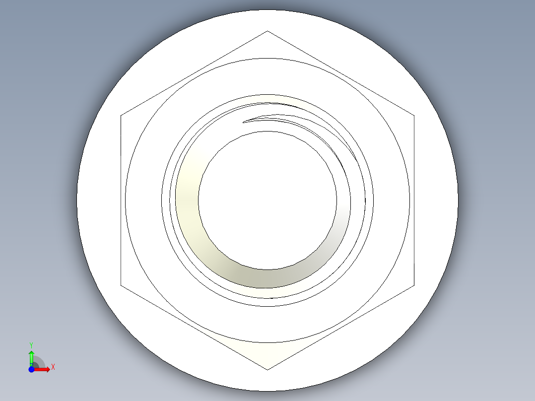 螺栓和六角螺母-5 8 - 11 UNC前视图