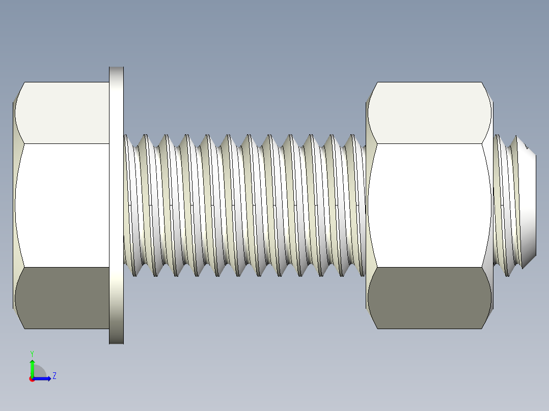 螺栓和六角螺母-5 8 - 11 UNC左视图