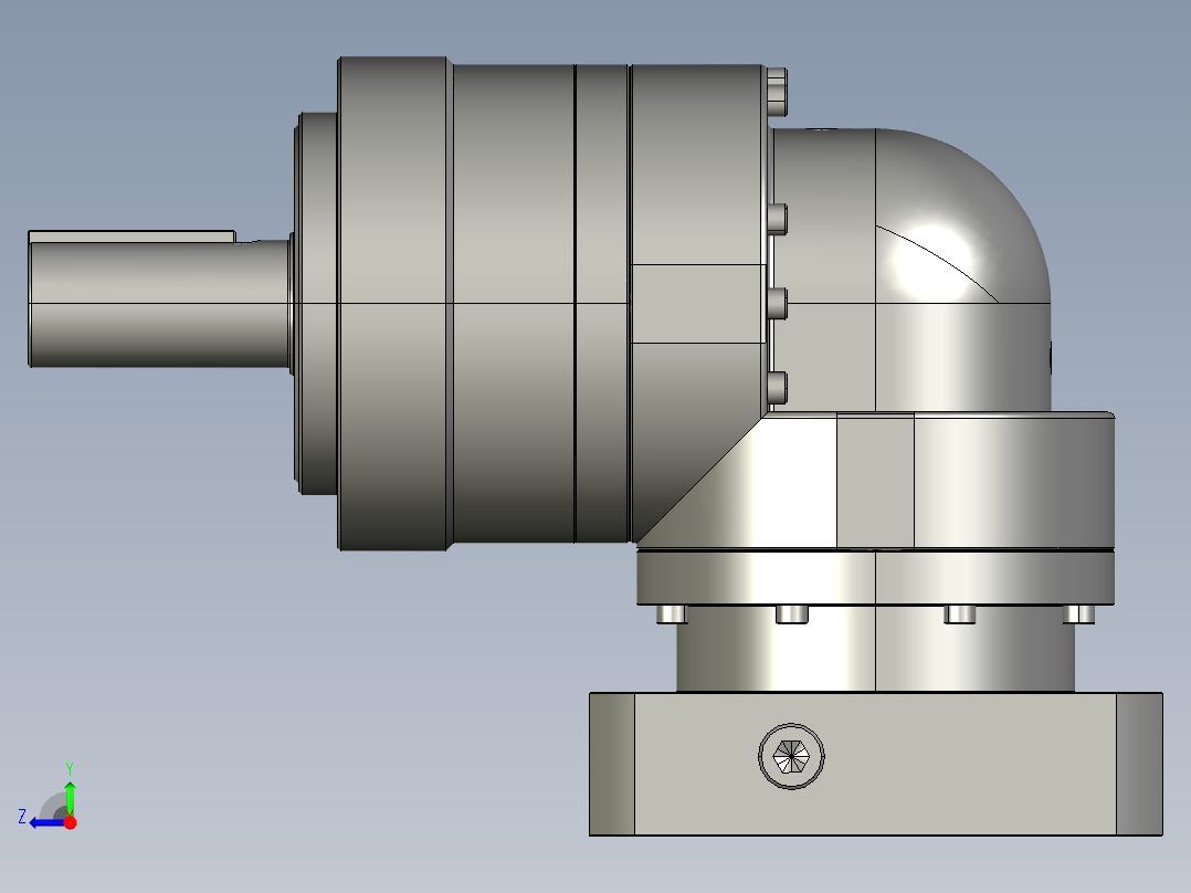 多摩川行星减速机TLR-155-L1-35KA35（45度）右视图