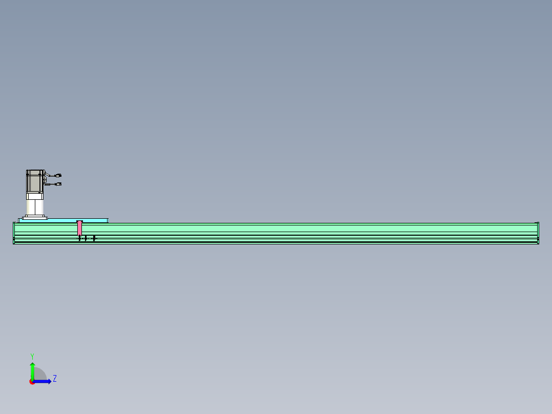 东锦齿条传动DH270G-L167-S2000-BU-减速机+750W左视图