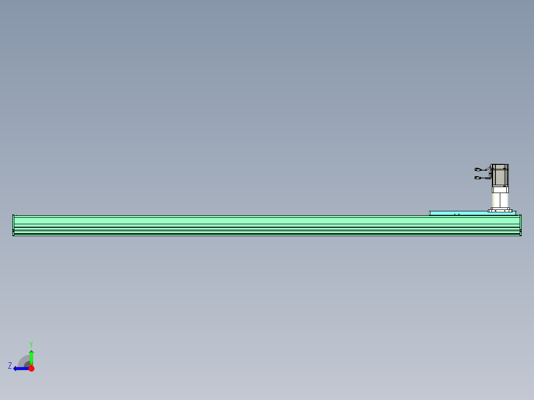 东锦齿条传动DH270G-L167-S2000-BU-减速机+750W右视图