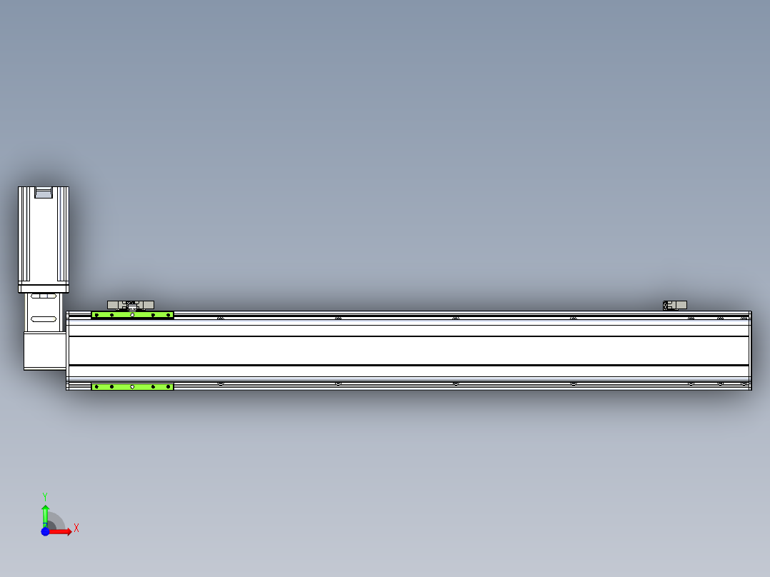同步带滑台-半封闭B13-L90-S900-R-Z86-D3前视图