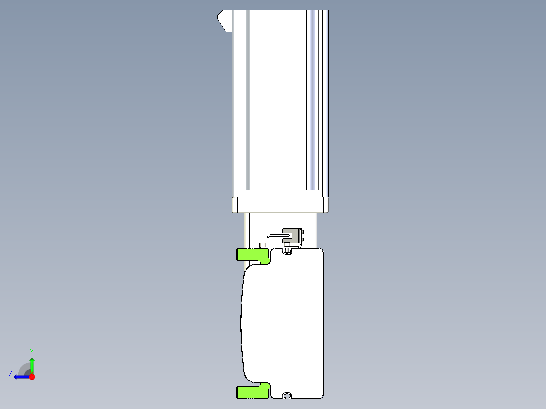同步带滑台-半封闭B13-L90-S900-R-Z86-D3右视图