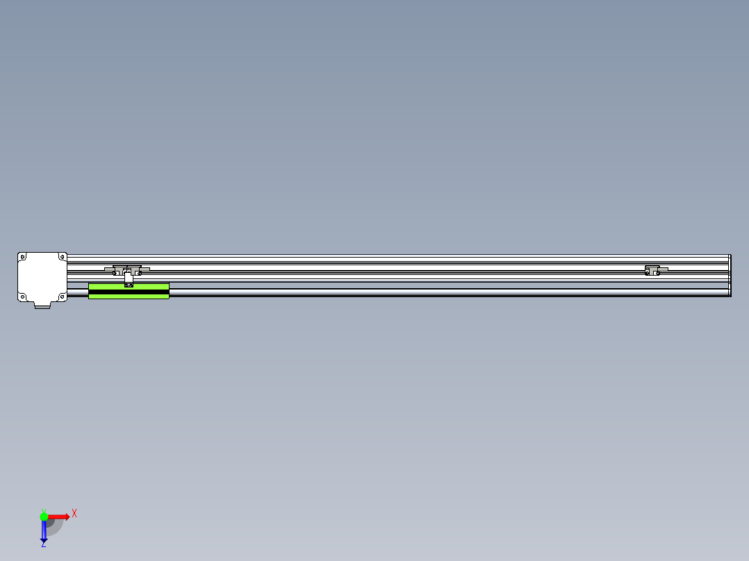 同步带滑台-半封闭B13-L90-S900-R-Z86-D3俯视图