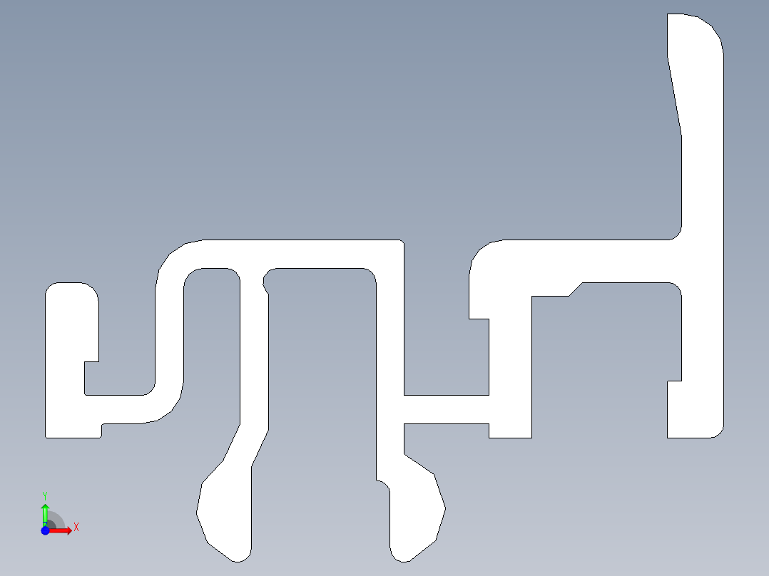 型材-BR PROTECTIVE PANE PROFILE PART A 3842524025.STEP前视图