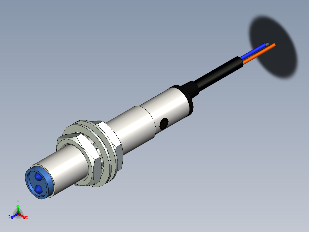 M12 E12-DS20扩散式光电传感器主视图