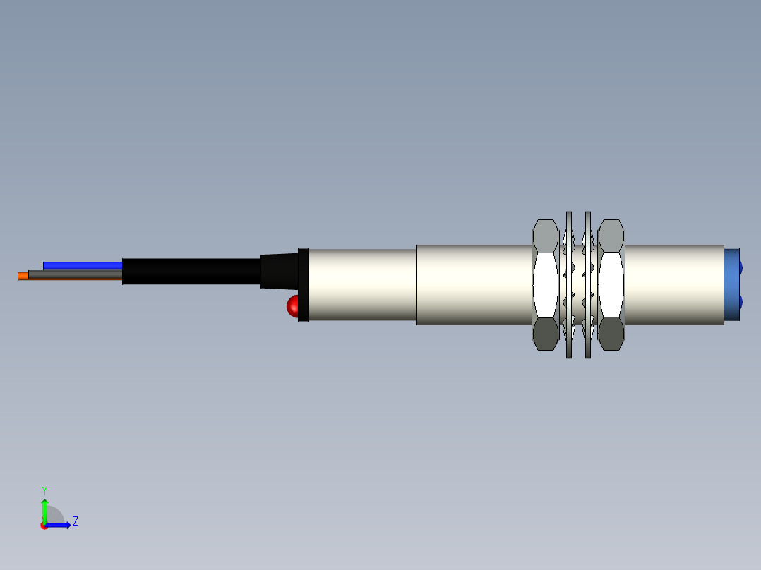 M12 E12-DS20扩散式光电传感器左视图