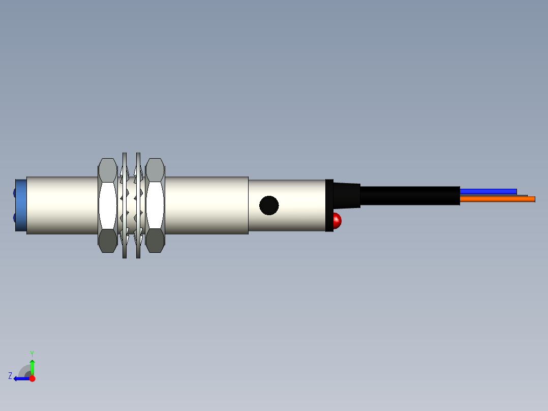 M12 E12-DS20扩散式光电传感器右视图