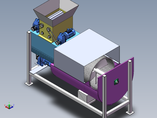 石榴去皮去籽机三维SW模型1049392