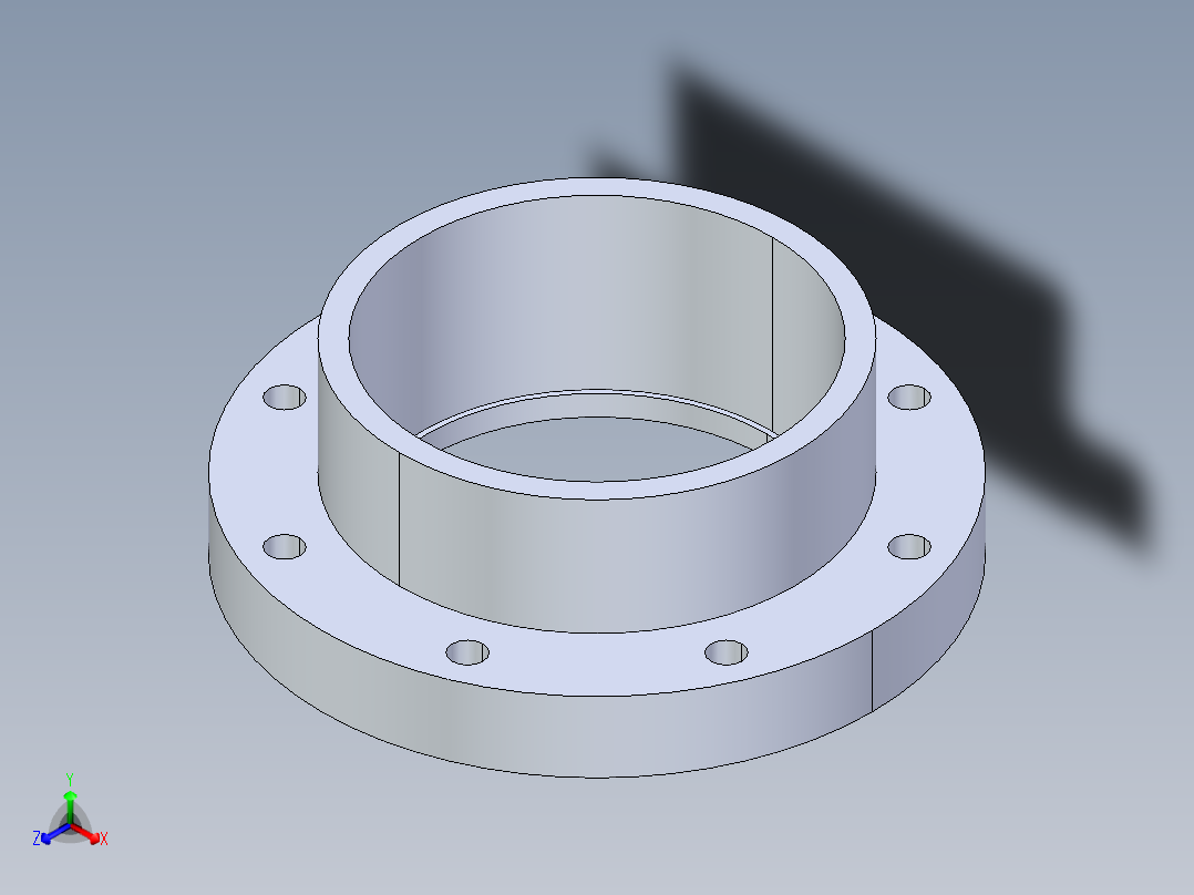 CPVC管件26-Sch80_Flange Vanstone_SOC_9854-080_8in正等轴测图