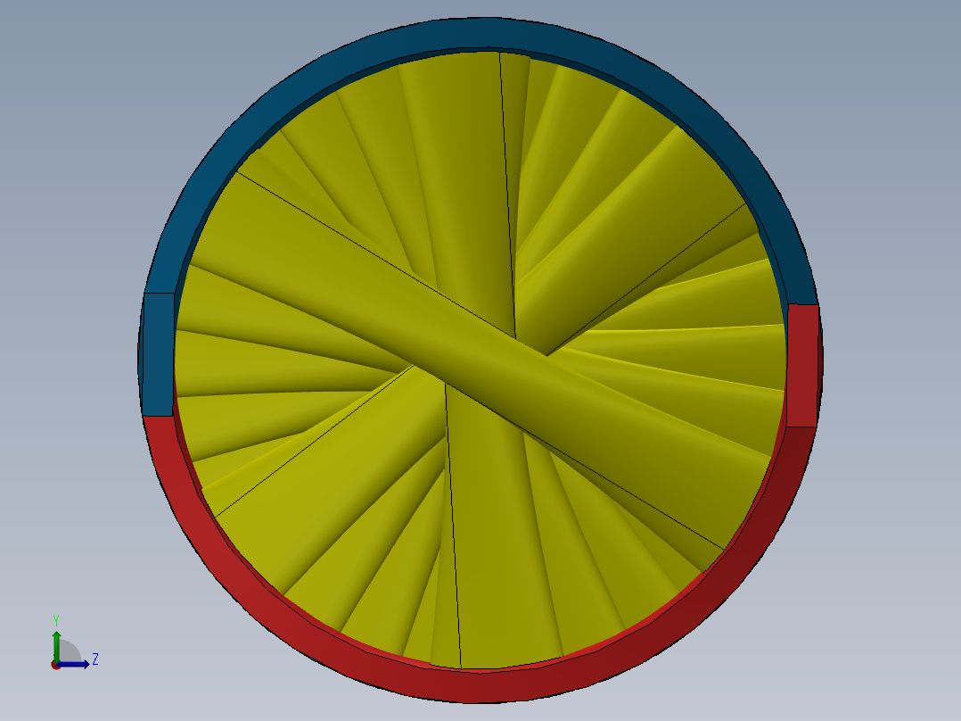 DNA双螺旋链左视图