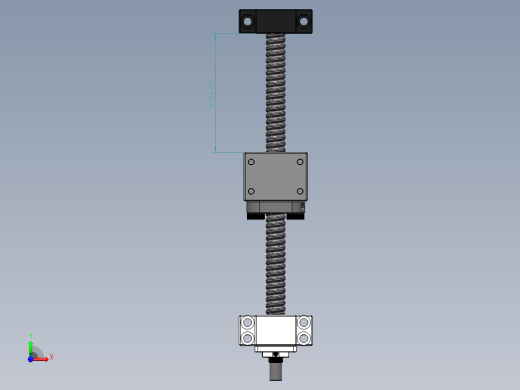 滚珠丝杠（直径16mm 行程175mm）前视缩略图