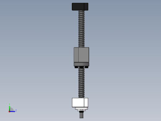 滚珠丝杠（直径16mm 行程175mm）左视缩略图