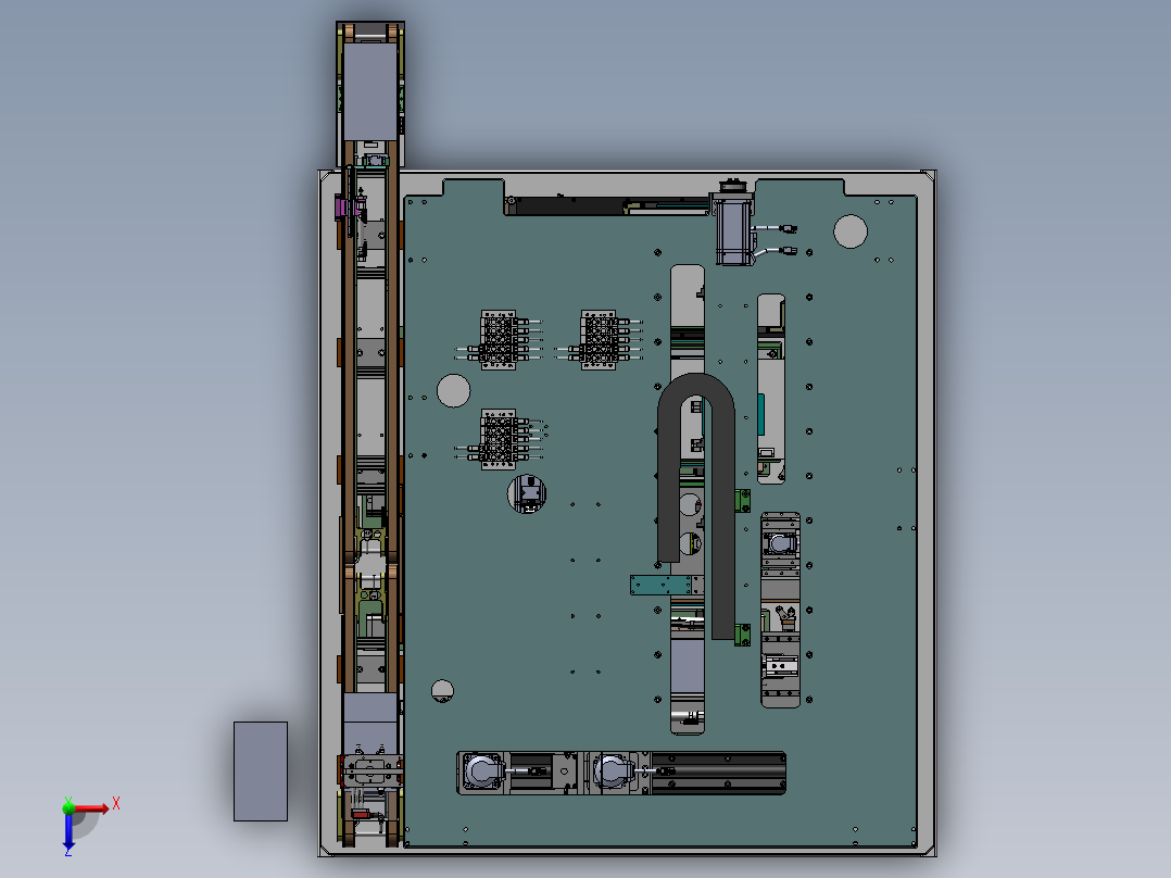 半自动包装机sw18可编辑俯视图