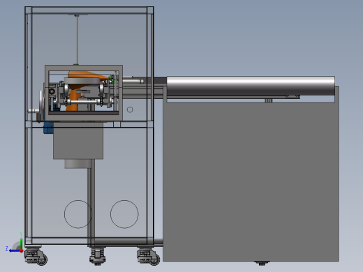 已生产设备自动喷涂设备sw18可编辑+工程图+bom）右视缩略图