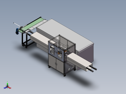 已生产设备自动喷涂设备sw18可编辑+工程图+bom）正等轴测缩略图