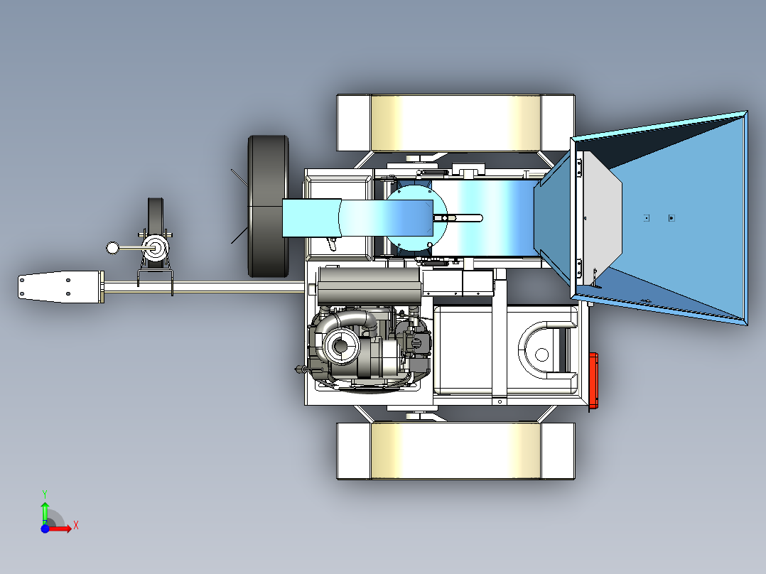 木材削片机step前视图