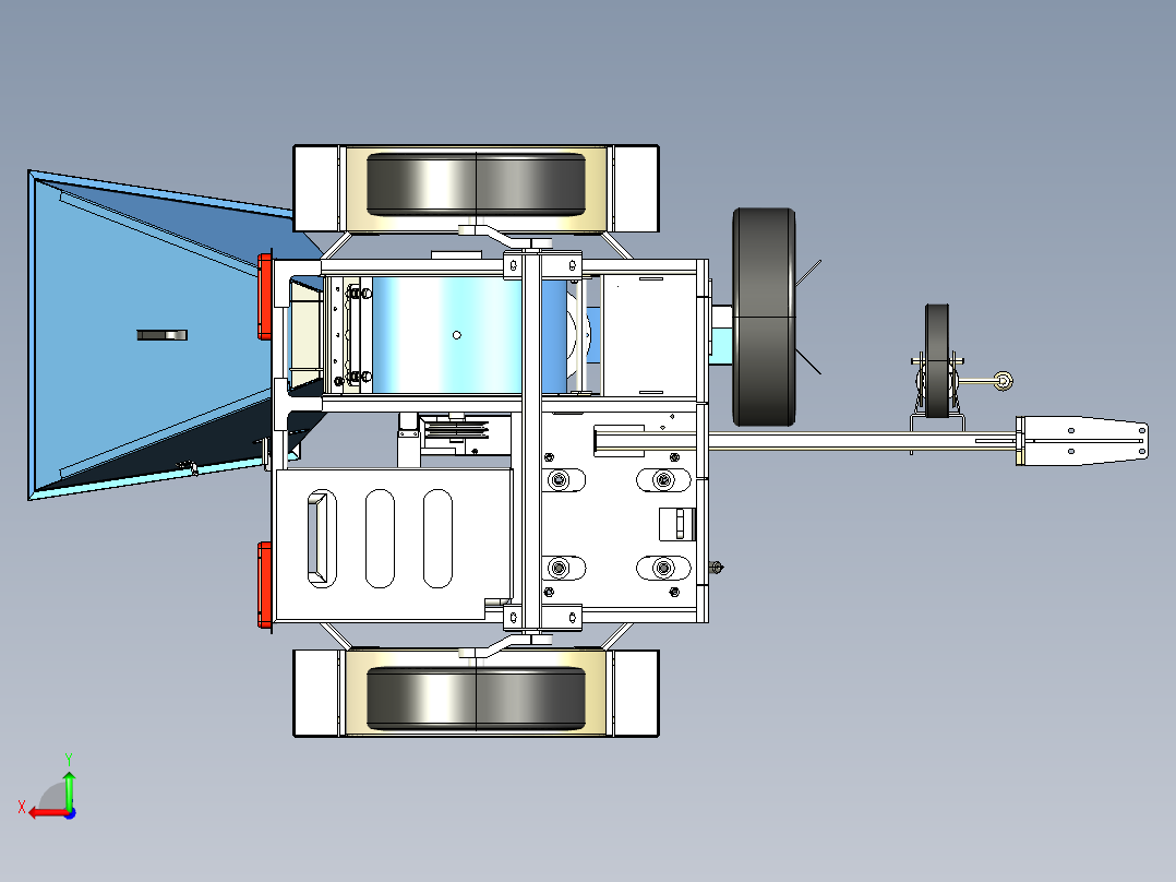 木材削片机step后视图