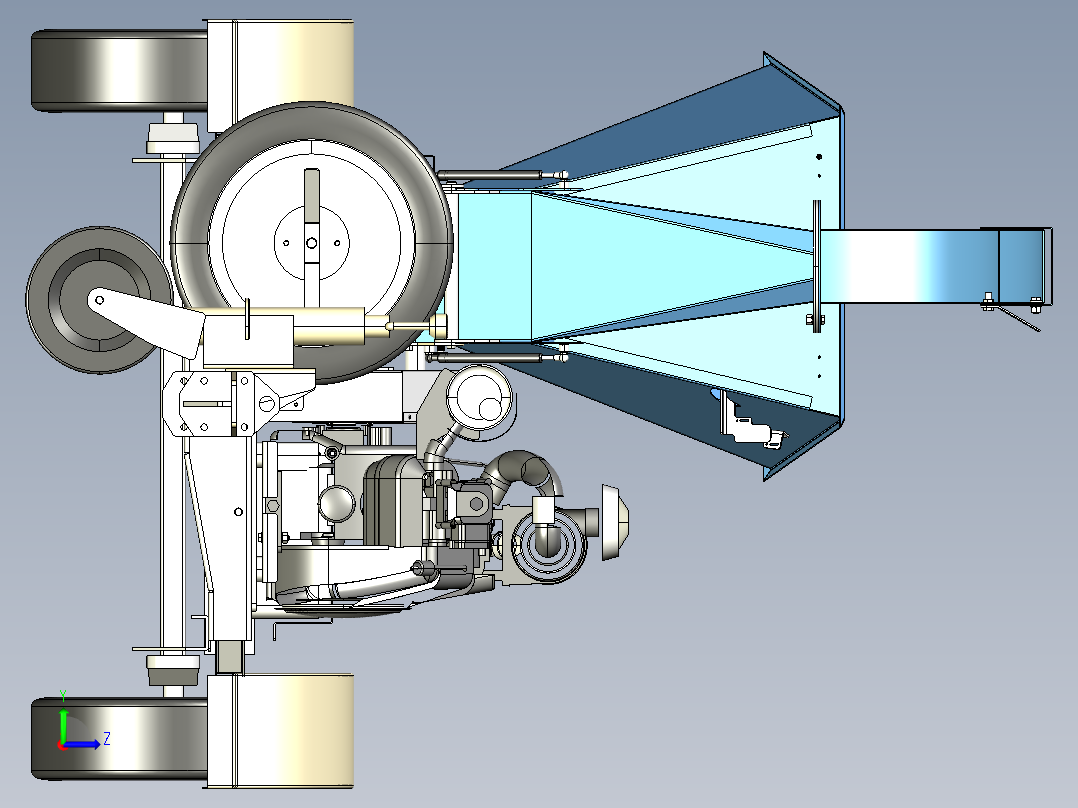 木材削片机step左视图